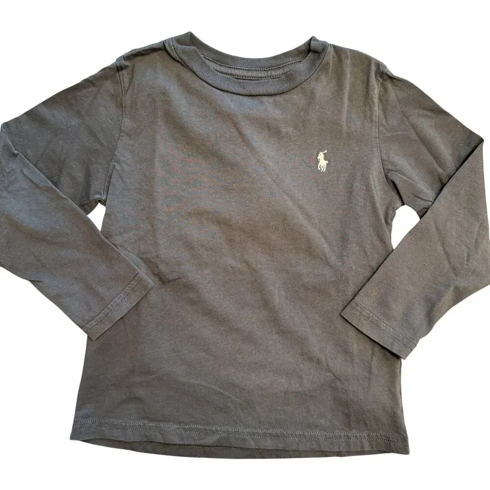 Polo Ralph Lauren Long Sleeve Top Bundle Boys 4T Green Gray - Picture 2 of 6